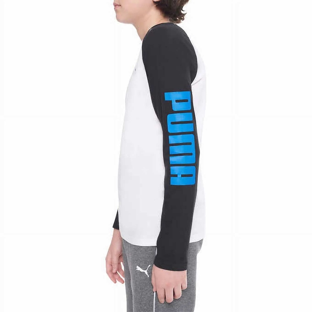 Puma‎ Youth Set Boy's Vest Long Sleeve Shirt PANTS 3pc  Blue Size X-Small (5/6) - Picture 5 of 6